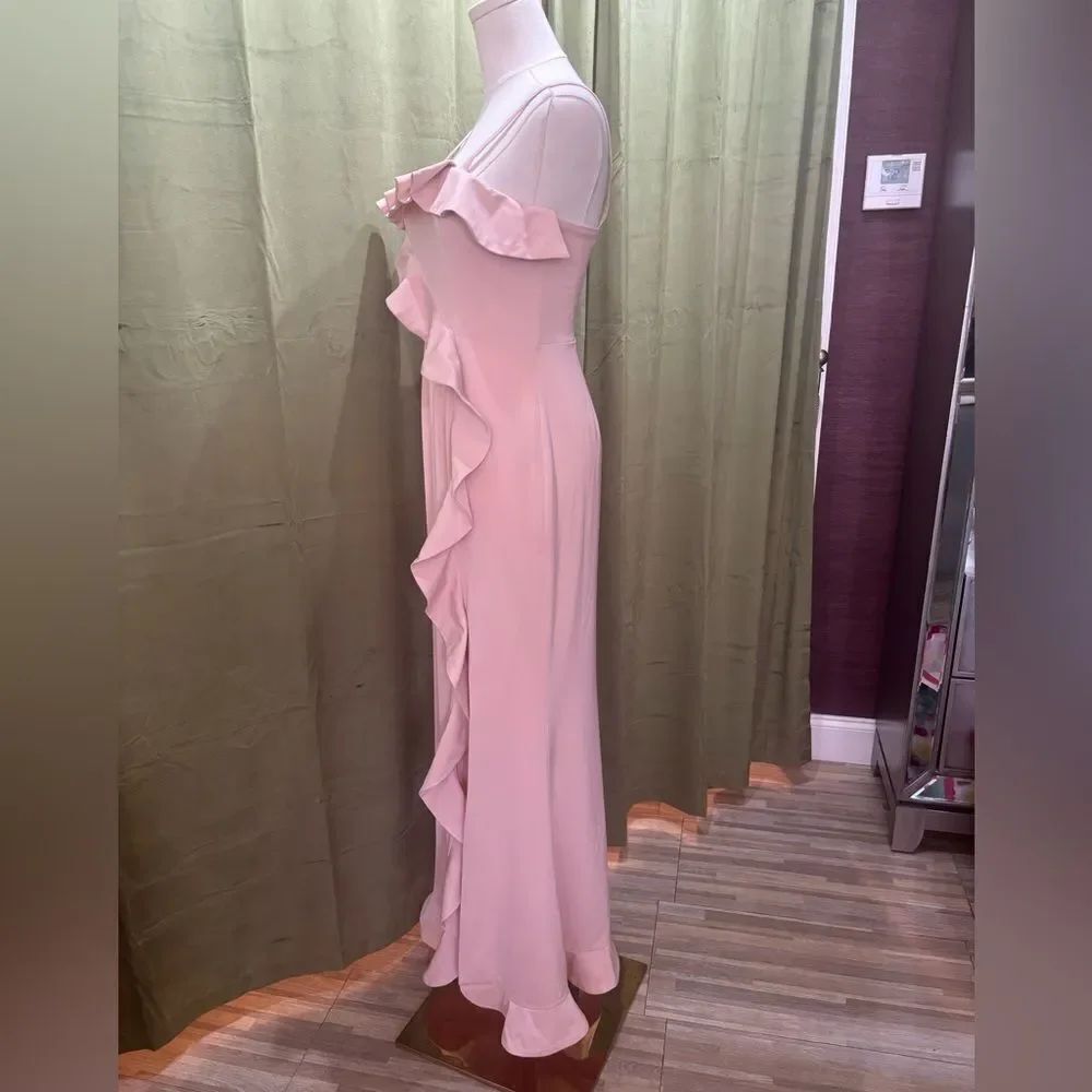 NBD  Pink Ruffle maxi Dress, S - Picture 2 of 8
